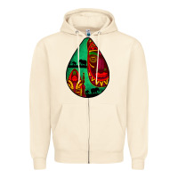 Sandshell african masks teardrop  3 Zipper Hoodie - BundleAndBundleShop