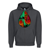 Smoke african masks teardrop  3 Zipper Hoodie - BundleAndBundleShop