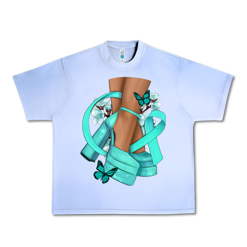 Ovarian Cancer Diva Teal Ribbon Urban Heavy Tee by NancyCooperArtShop | Teevron