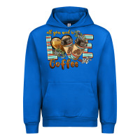 Cobalt all you need is love coffee Urban Hoodie - BarkalooDesign
