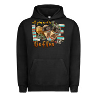 Pigment Black all you need is love coffee Urban Hoodie - BarkalooDesign