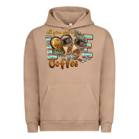 Pigment Burro all you need is love coffee Urban Hoodie - BarkalooDesign