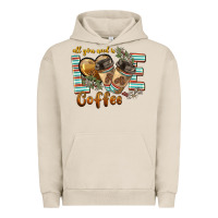 Pigment French Oak all you need is love coffee Urban Hoodie - BarkalooDesign