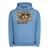 Pigment Pebble Blue all you need is love coffee Urban Hoodie - BarkalooDesign