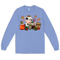 Colony Blue cow coffee cups christmas Long Sleeve Tee - CowGirlArtShop