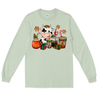 Matcha cow coffee cups christmas Long Sleeve Tee - CowGirlArtShop