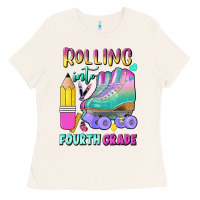 Rolling Into Fourth Grade Ladies Tee | Teevron