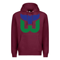 Burgundy vintage hartford hockey   retro whalers Premium Hoodie - tuanDangUi