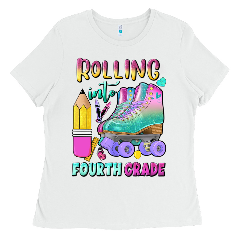 Rolling Into Fourth Grade Ladies Tee by BundleAndBundleShop | Teevron
