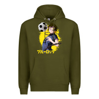 Army Green blue lock meguru bachira 1 Premium Hoodie - tuanDangUi