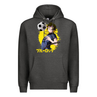 Charcoal Heather blue lock meguru bachira 1 Premium Hoodie - tuanDangUi
