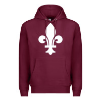 Burgundy vintage quebec hockey   retro nordiques fleur de lis Premium Hoodie - tuanDangUi
