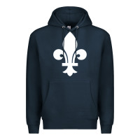 Navy vintage quebec hockey   retro nordiques fleur de lis Premium Hoodie - tuanDangUi