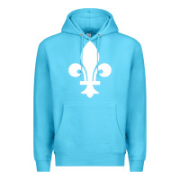 Ocean Blue vintage quebec hockey   retro nordiques fleur de lis Premium Hoodie - tuanDangUi