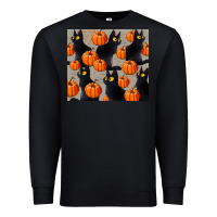 Black black cat with pumpkins tumbler Premium Sweatshirt - LillyAllenDesigns