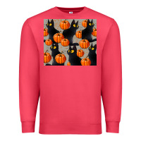 Cardinal black cat with pumpkins tumbler Premium Sweatshirt - LillyAllenDesigns