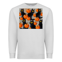 Dove Grey black cat with pumpkins tumbler Premium Sweatshirt - LillyAllenDesigns