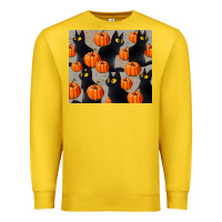 Lemon black cat with pumpkins tumbler Premium Sweatshirt - LillyAllenDesigns