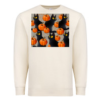 Sandshell black cat with pumpkins tumbler Premium Sweatshirt - LillyAllenDesigns