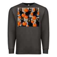 Smoke black cat with pumpkins tumbler Premium Sweatshirt - LillyAllenDesigns