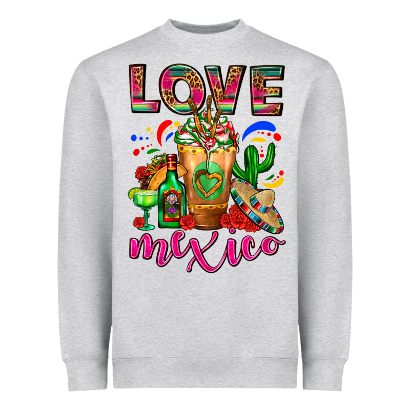 Love Mexico Cold Drink Frappe Heavyweight Sweatshirt by FaDigitalArtStudio | Teevron