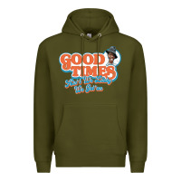 Army Green good times ain't we lucky we got'em Premium Hoodie - tuanDangUi