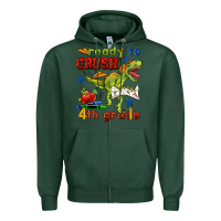 Sports Green ready to crush 4th grade Zipper Hoodie - BundleAndBundleShop