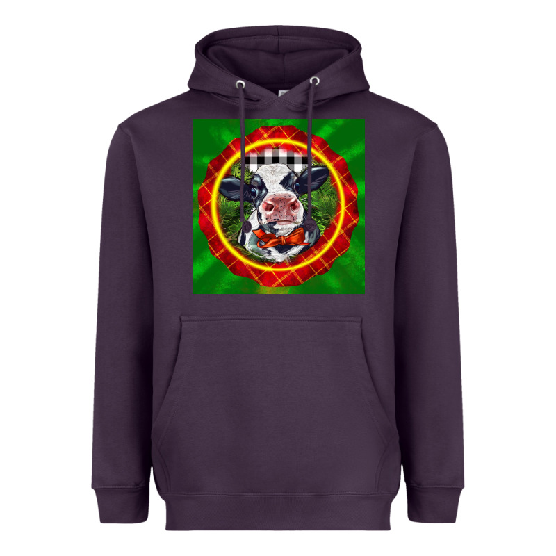 Christmas Baby Holstein Face Heavyweight Hoodie by LillyAllenDesigns | Teevron