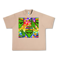 Burro Pride LGBTQ+ aliens and stars with rainbow Urban Heavy Tee - NancyCooperArtShop