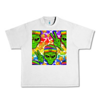 Lunar Rock Pride LGBTQ+ aliens and stars with rainbow Urban Heavy Tee - NancyCooperArtShop