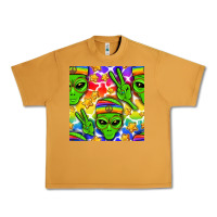 Peanut Butter Pride LGBTQ+ aliens and stars with rainbow Urban Heavy Tee - NancyCooperArtShop