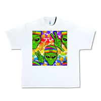 White Pride LGBTQ+ aliens and stars with rainbow Urban Heavy Tee - NancyCooperArtShop
