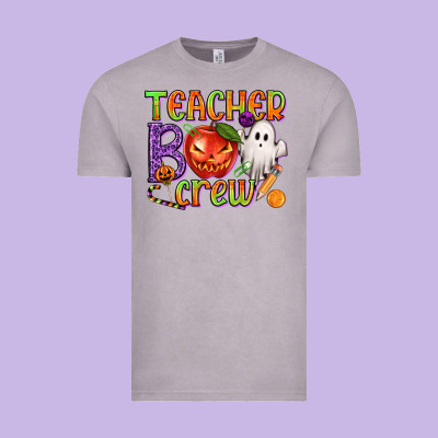 Teacher Boo Crew Vintage Tee Designed By Texasbilliewilder