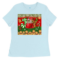 Baby Blue joy tumbler Ladies Tee - BundleAndBundleShop