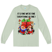 Matcha its fine were fine everything is fine Long Sleeve Tee - CowGirlArtShop