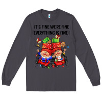 Smoke its fine were fine everything is fine Long Sleeve Tee - CowGirlArtShop
