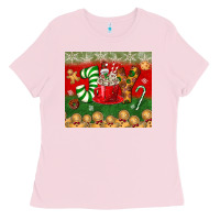 Bubblegum Pink joy tumbler Ladies Tee - BundleAndBundleShop
