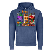 Vintage Denim Happy Hallothanksmas teeth Vintage Hoodie - texasbilliewilder