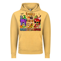 Vintage Mustard Happy Hallothanksmas teeth Vintage Hoodie - texasbilliewilder
