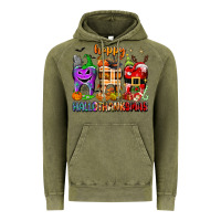 Vintage Olive Happy Hallothanksmas teeth Vintage Hoodie - texasbilliewilder