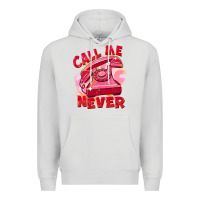 Dove Grey call me never Premium Hoodie - FaDigitalArtStudio