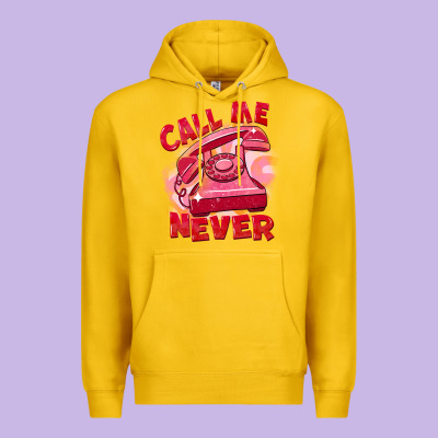 Call Me Never Premium Hoodie Designed By Fadigitalartstudio