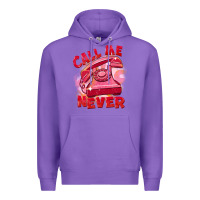 Purple call me never Premium Hoodie - FaDigitalArtStudio