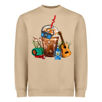 Mushroom Camping Frappe Coffee Heavyweight Sweatshirt - FaDigitalArtStudio