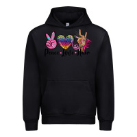 Black peace love hair Urban Hoodie - BarkalooDesign