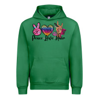 Emerald peace love hair Urban Hoodie - BarkalooDesign
