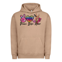 Pigment Burro peace love hair Urban Hoodie - BarkalooDesign