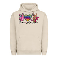 Pigment French Oak peace love hair Urban Hoodie - BarkalooDesign
