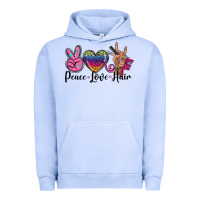 Pigment Grape Ice peace love hair Urban Hoodie - BarkalooDesign