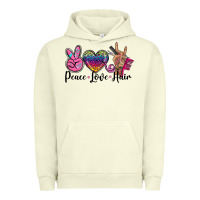 Pigment Pistachio peace love hair Urban Hoodie - BarkalooDesign